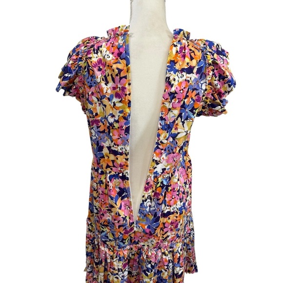 Tyler Böe Women’s Ursula 100% Cotton Floral Mini Dress Flutter Sleeve NWT $298 - Picture 10 of 15